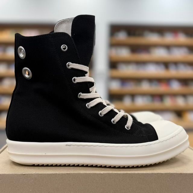 Rick Owens DRKSHDW High Top Black Milk - Preowned