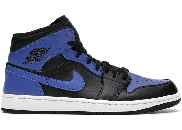 Jordan 1 Mid Hyper Royal Tumbled Leather - Preowned