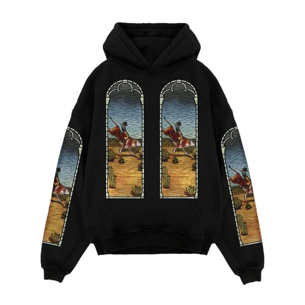 Who Decides War x EST Gee Stained Glass Hoodie (Black) - Preowned