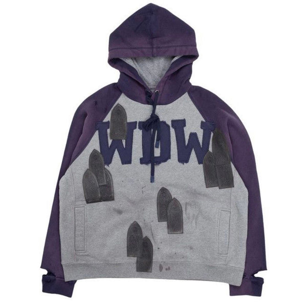 Who Decides War Faded WDW Pullover Hoodie Vintage Grey