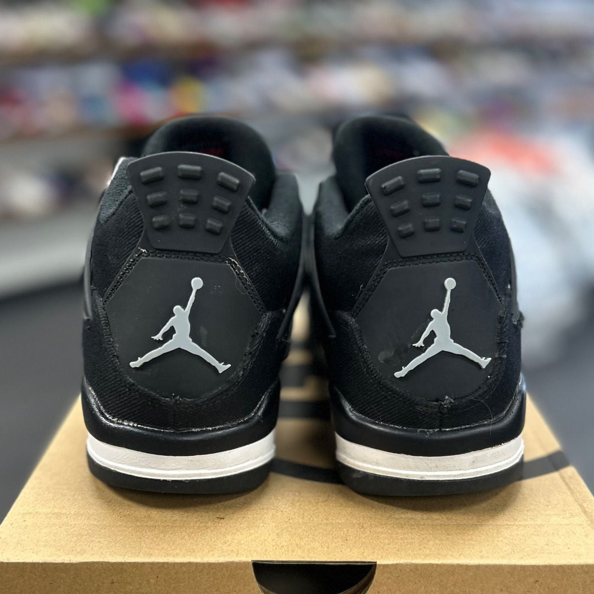 Jordan 4 Retro Black Canvas (GS) - Preowned
