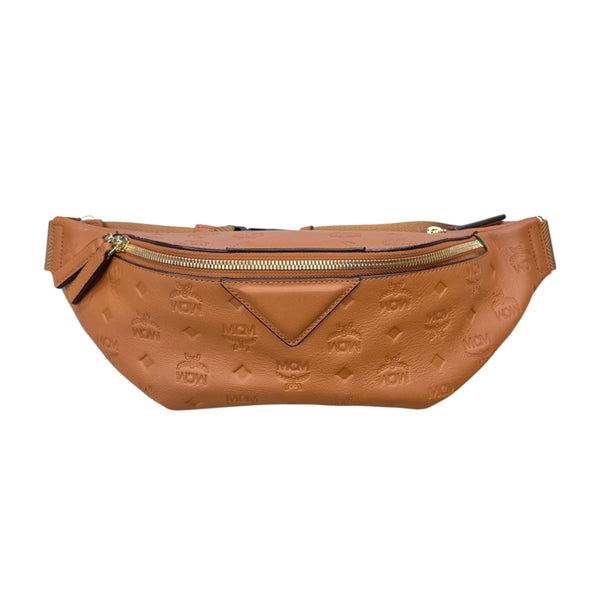 MCM Ottomar Monogram Fursten Belt Bag (Cognac) - Preowned