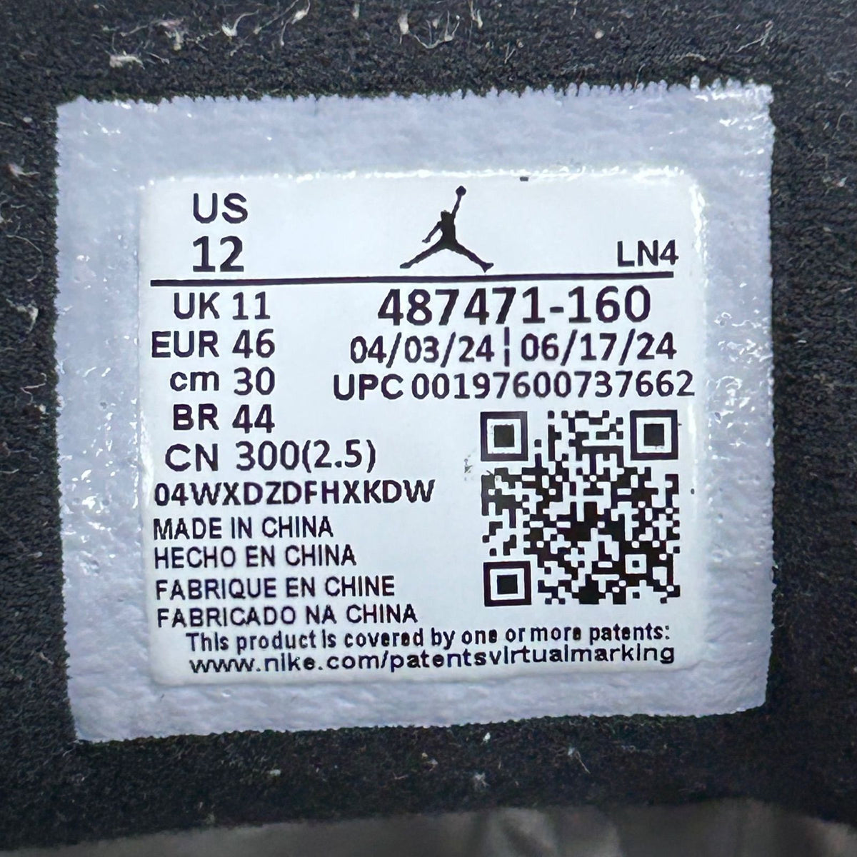 Jordan 14 Retro Black Toe (2024) - Preowned