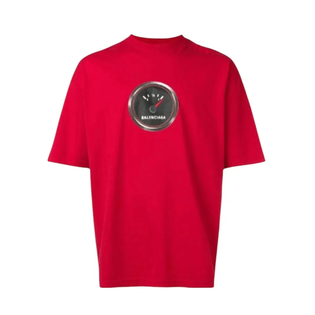 Balenciaga Fuel Gauge Tee (Red) - Preowned