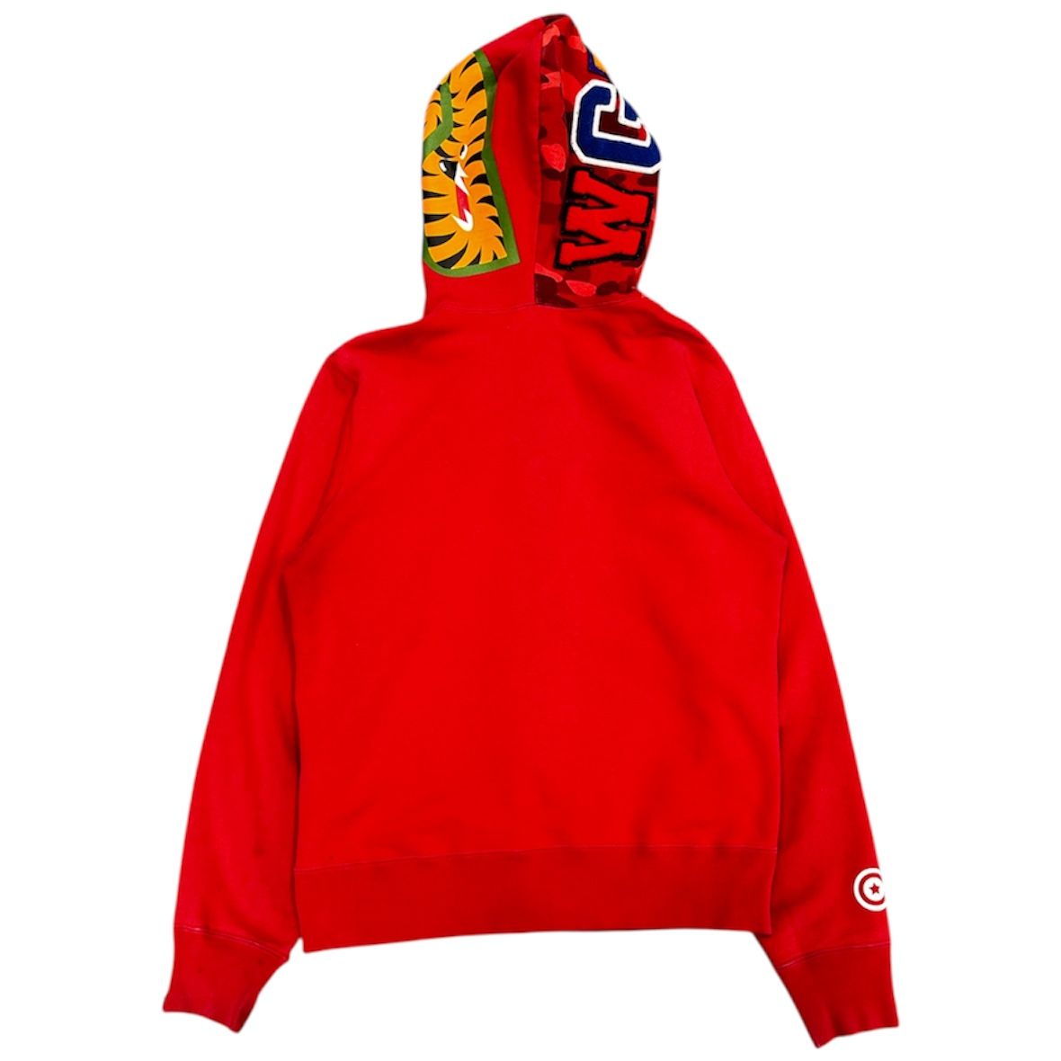 Bape Shark Full Zip Hoodie (Red) - Preowned