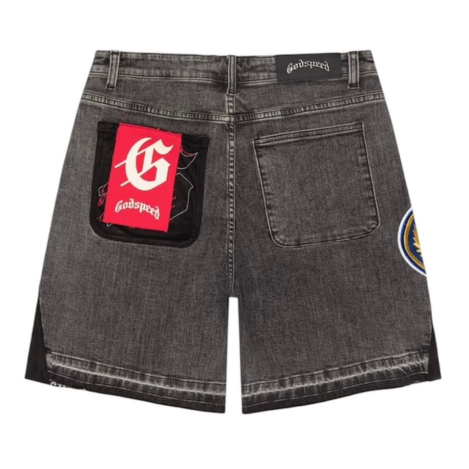 Godspeed Patchwork Denim Shorts V2 (Grey)