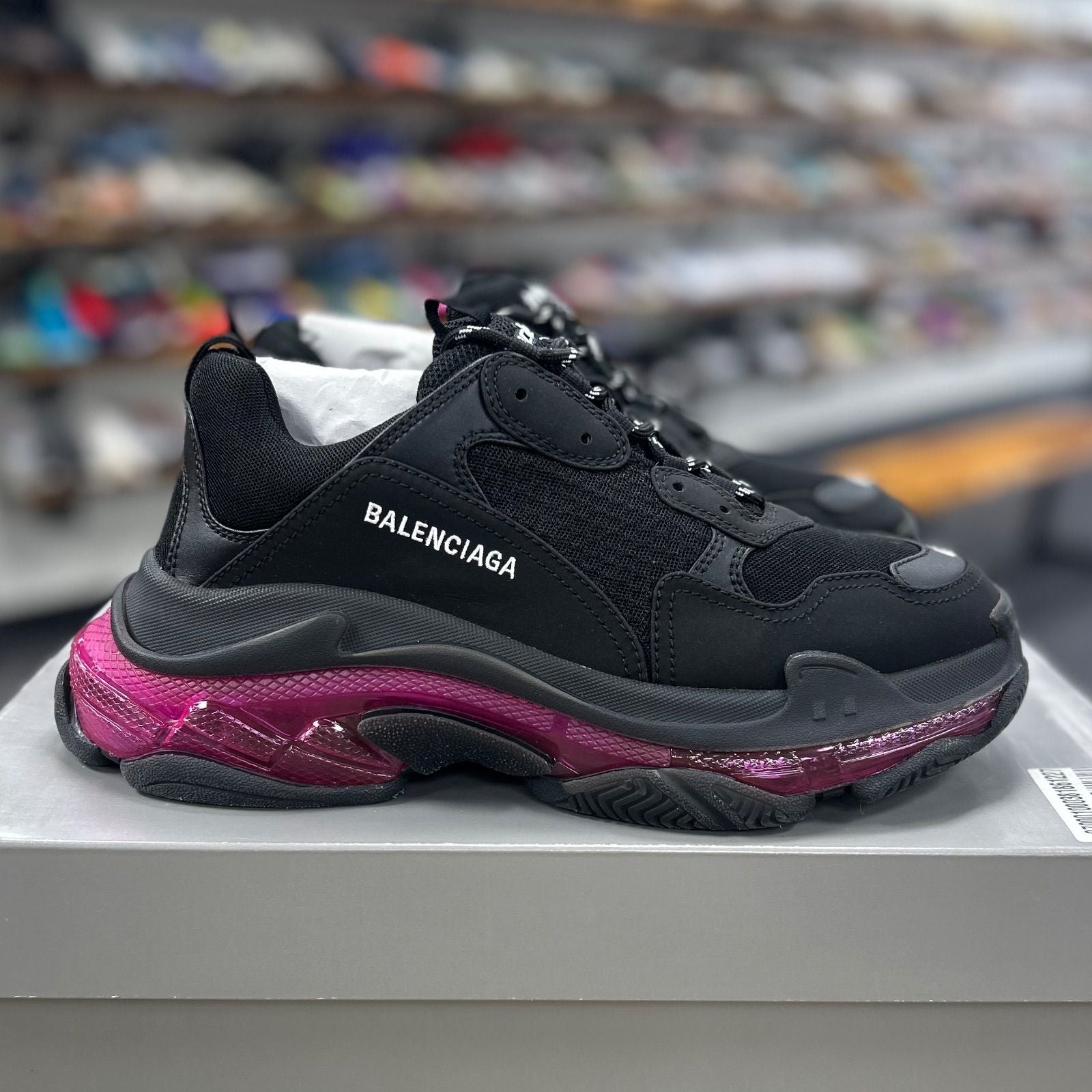 Balenciaga Triple S Clear Sole Neon Pink - Preowned
