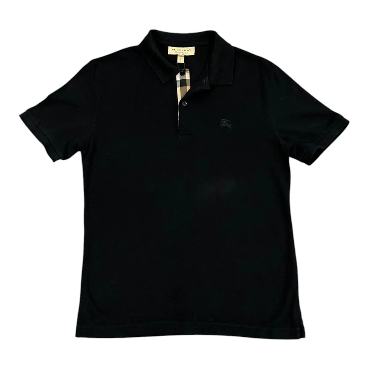 Burberry S/S Polo Shirt (Black) - Preowned