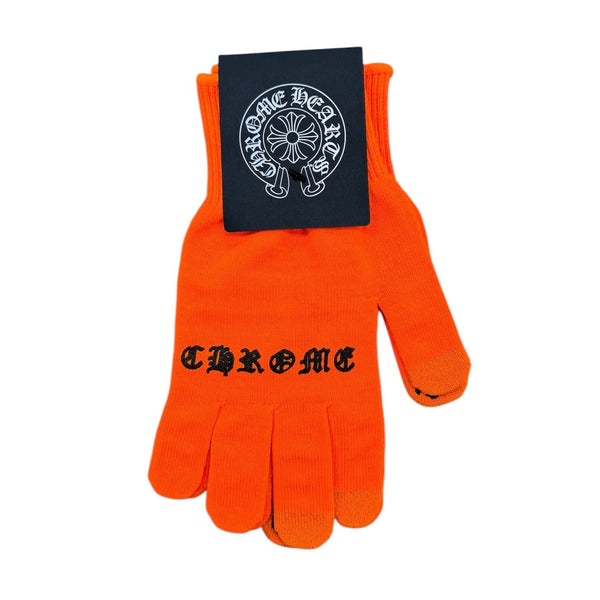 Chrome Hearts Gloves Neon Orange