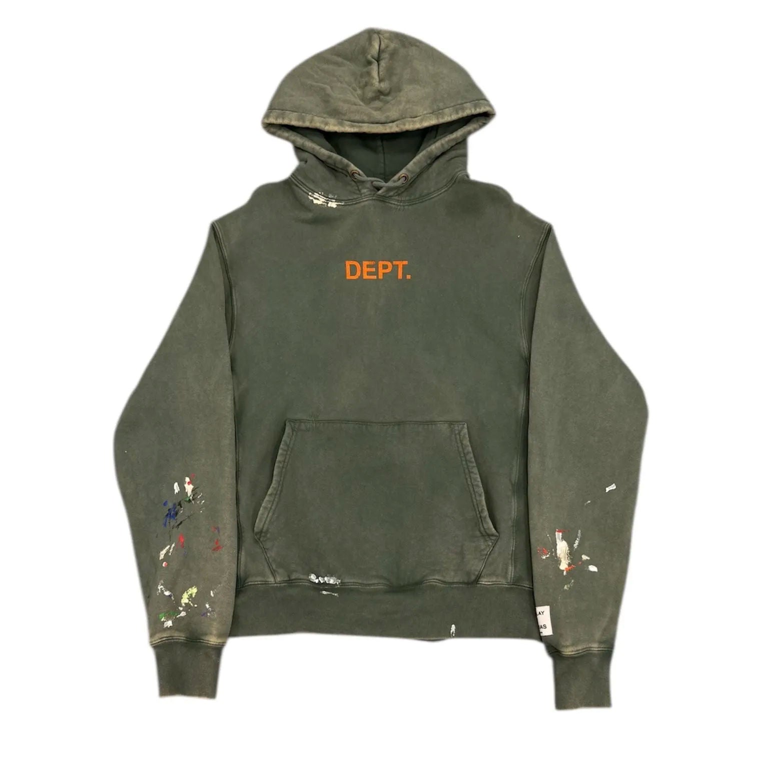 Gallery Dept. Paint Splatter Hoodie (Green) - Preowned