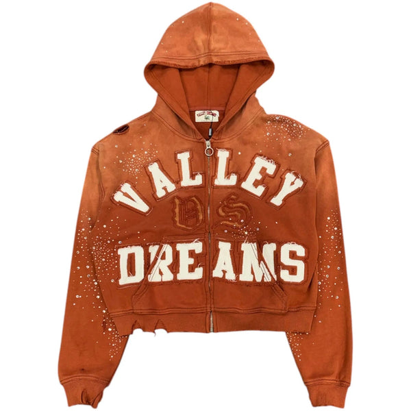 Vale Forever Classico Zip Up Hoodie (Orange) - Preowned