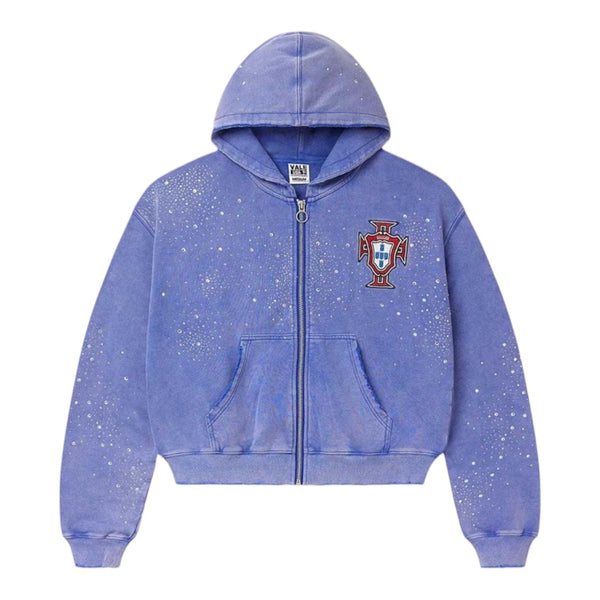 Vale Forever Sea Clustered Zip Up Hoodie (Blue)