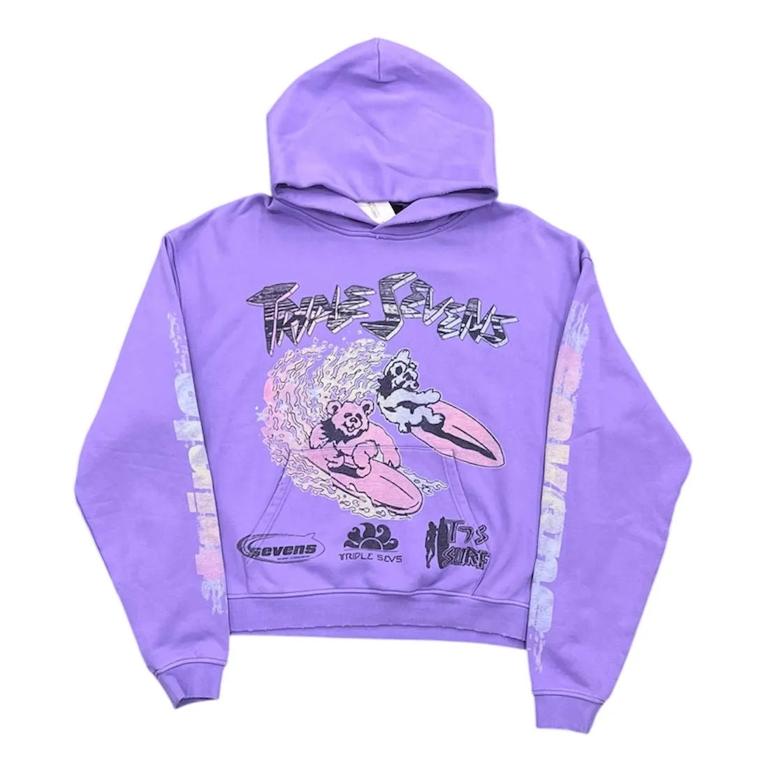 Triple Sevens Surf Bear Hoodie (Purple)