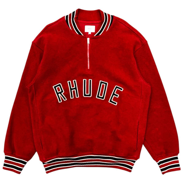 Rhude Varsity Quarter Zip (Red) - Preowned