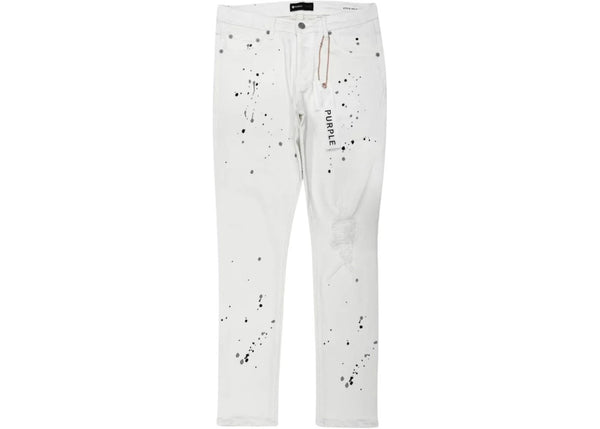 Purple Brand Purple Brand Paint Blowout Denim Pants White - Preowned