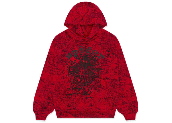Sp5der OG Tree Camo Hoodie (Red)