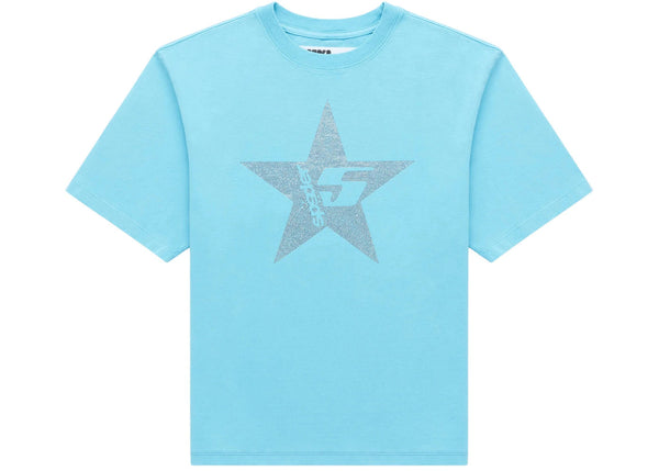 Sp5der Big 5 Star Rhinestone Tee Light Blue