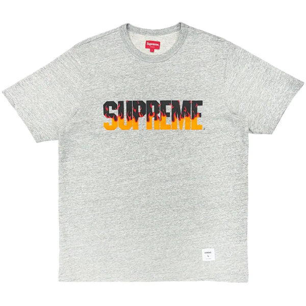 Supreme Flames Tee (Heather Grey) - Preowned
