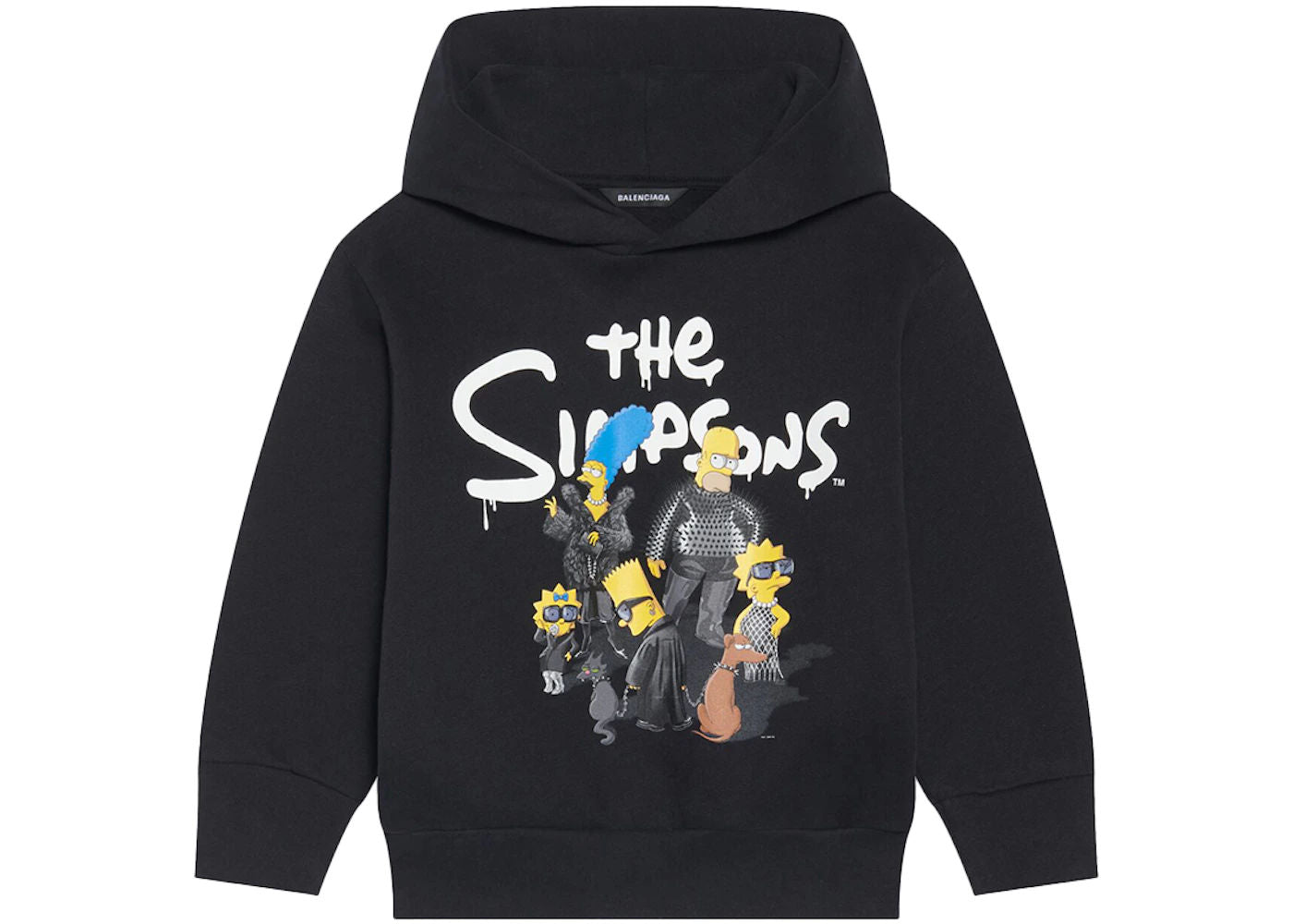 Balenciaga x The Simpsons Kids Hoodie Black