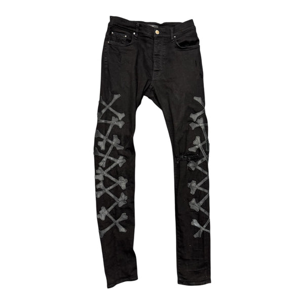 Amiri Bone Denim (Black/Black) - Preowned