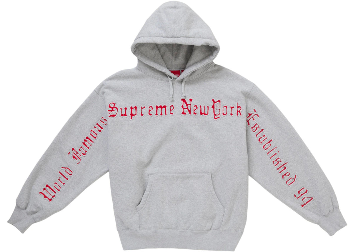 Supreme Contrast Cutout Hoodie (Grey)