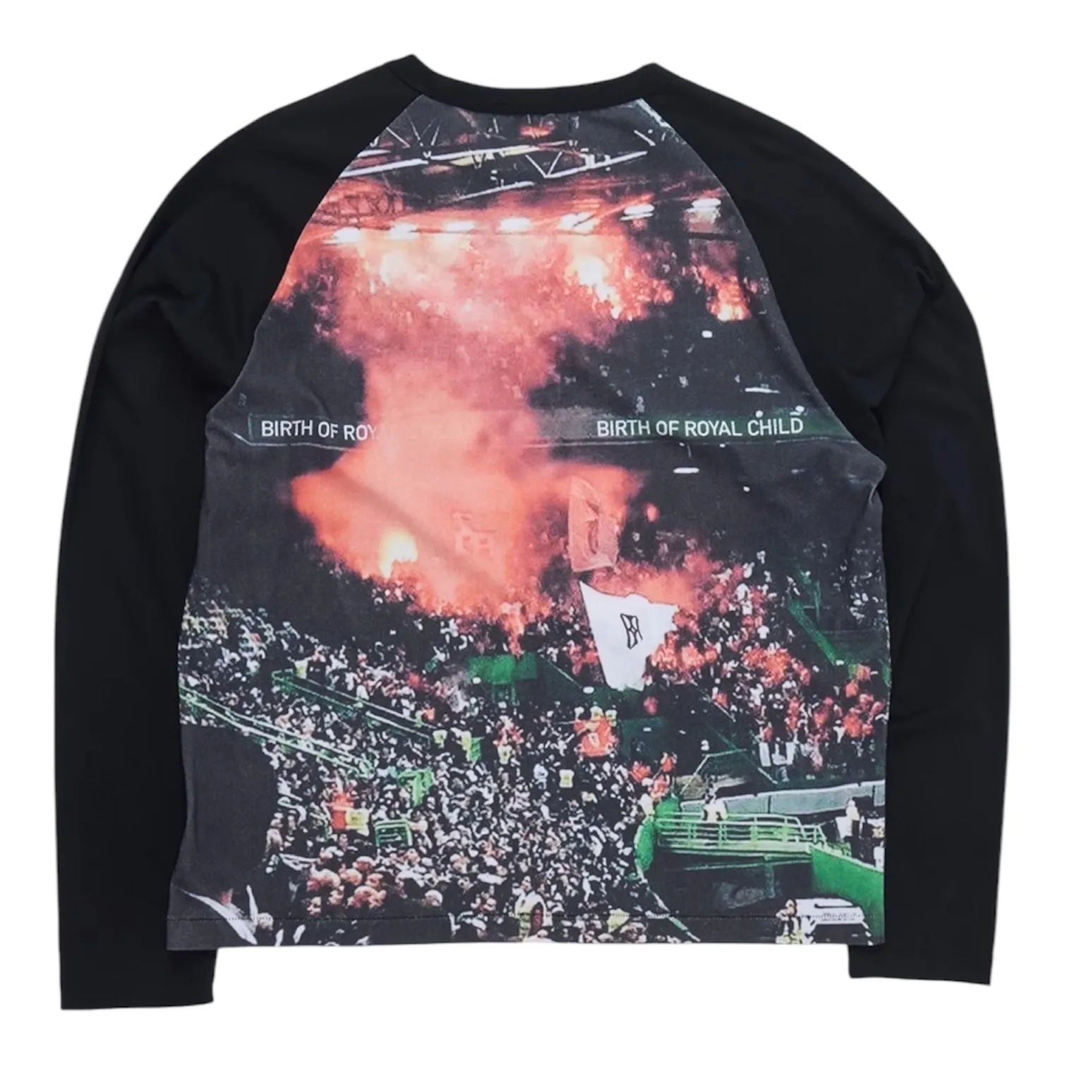 Birth Of A Royal Child Stadium Flam Raglan Longsleeve Tee (Back)