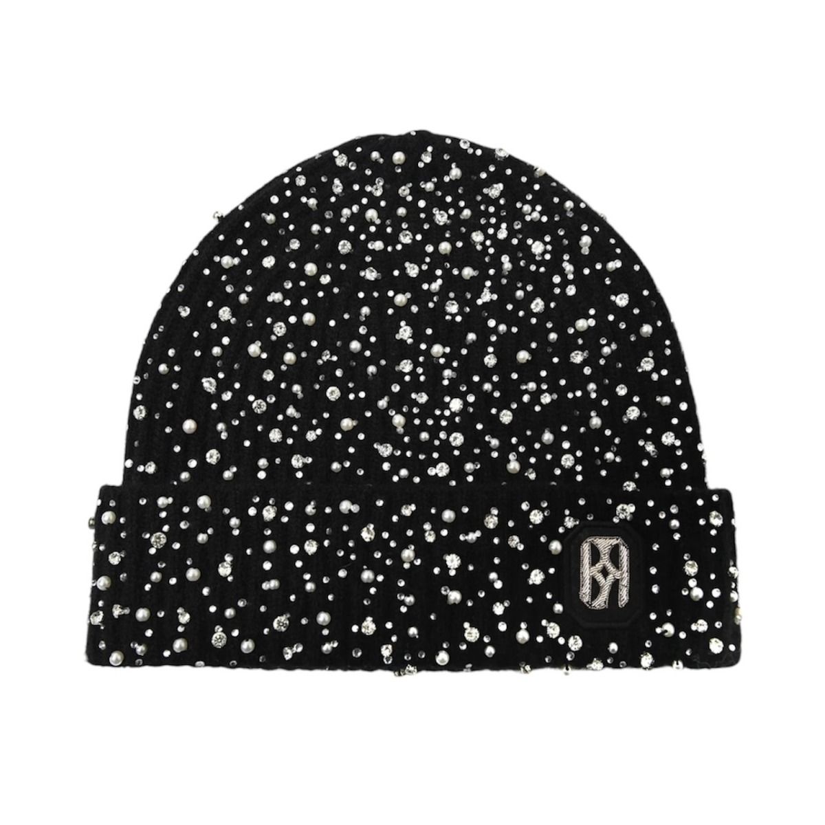 Birth Of A Royal Child Beanie Pearl & Rhinestone (Black)
