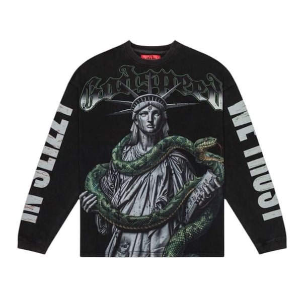 Godspeed Top 5 Slizzy L/S Tee (Black Wash)