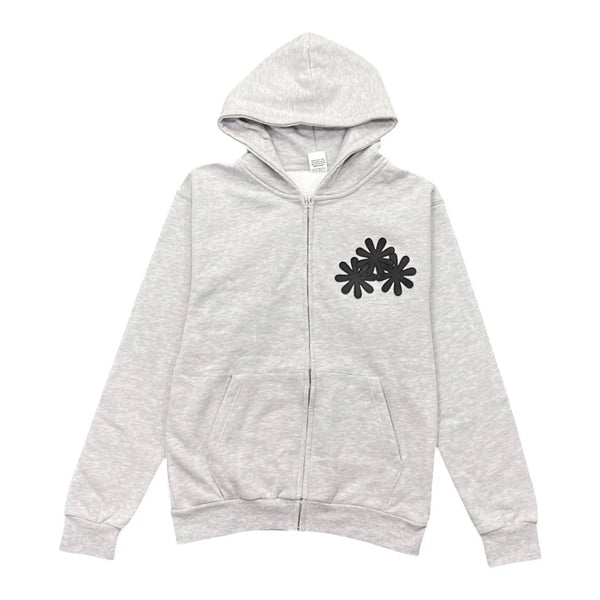 Carpe Vestem Patch Zip Up Hoodie (Grey/Black)