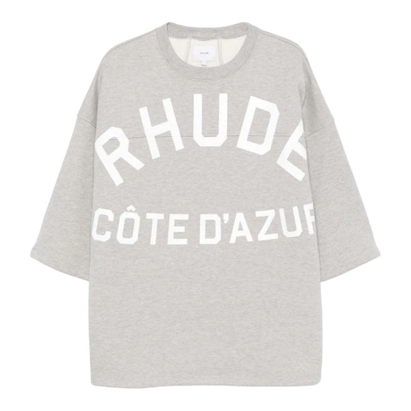 Rhude Cote d'Azur Mid Sleeve Boxy Tee (Grey) - Preowned