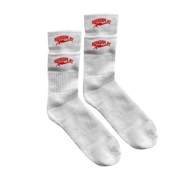 Roughplay Socks (White/Red)