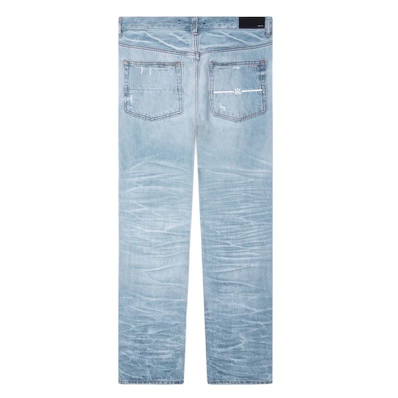 Amiri Straight Fit Aloha Patch Jean (Faded Indigo)