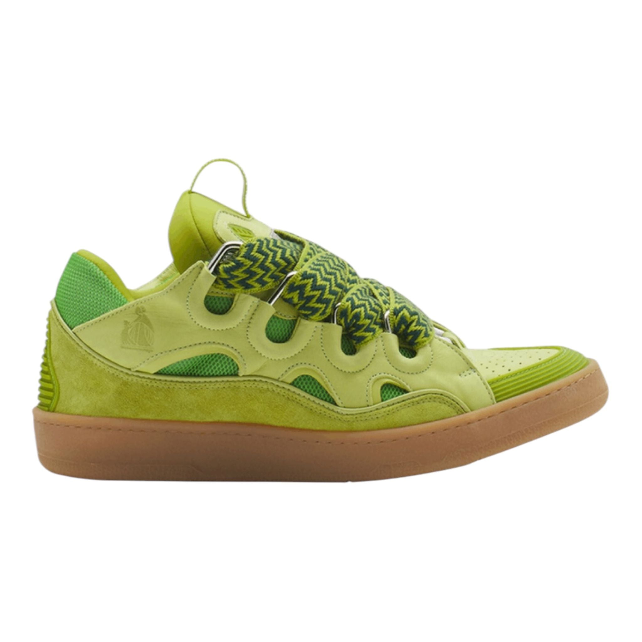 Lanvin Curb Sneakers (Green Gum) - Preowned