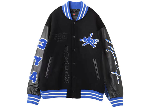 Jordan x Awake NY Varsity Jacket Black/Game Royal - Preowned