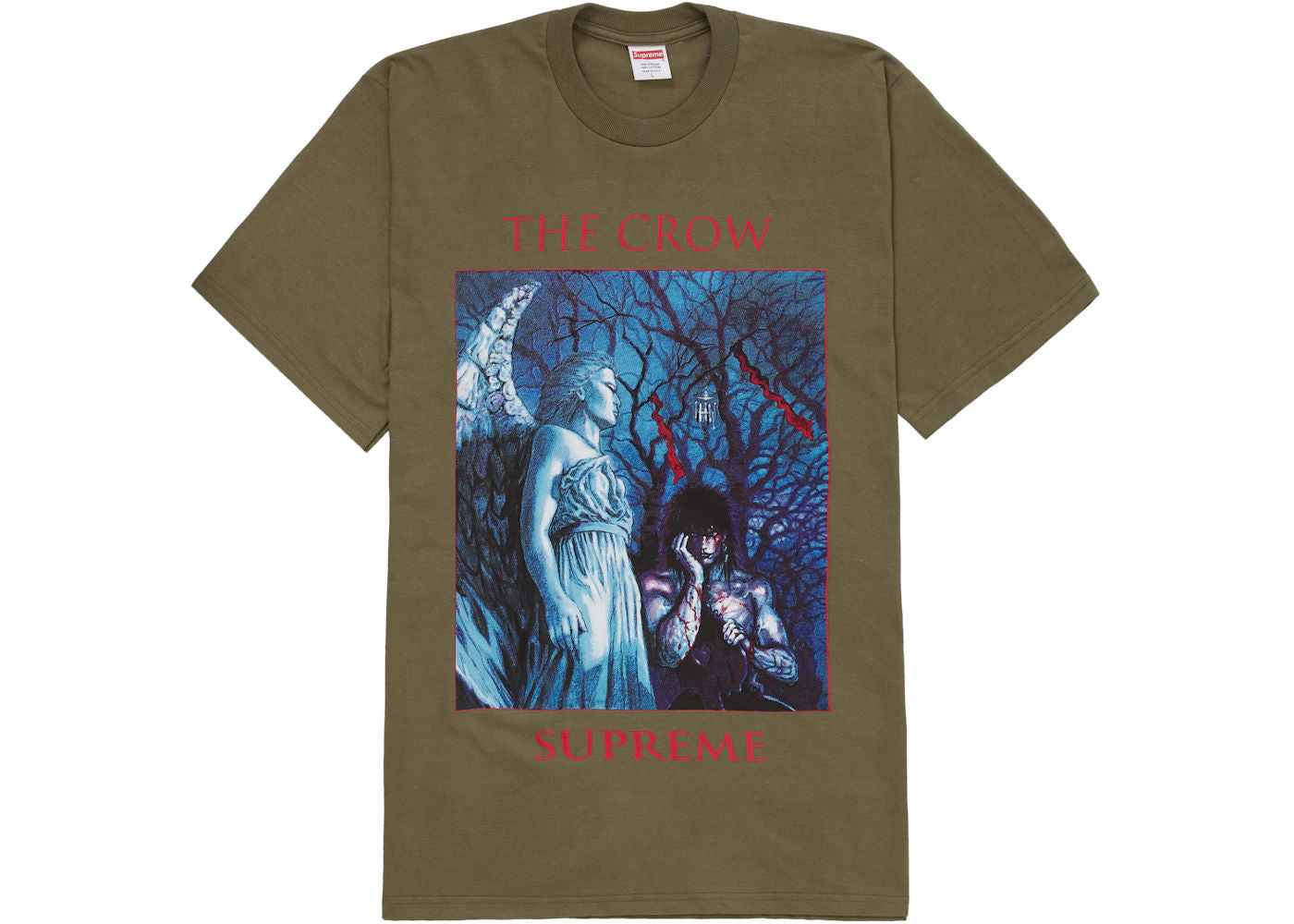 Supreme The Crow Tee Light Olive - Preowned