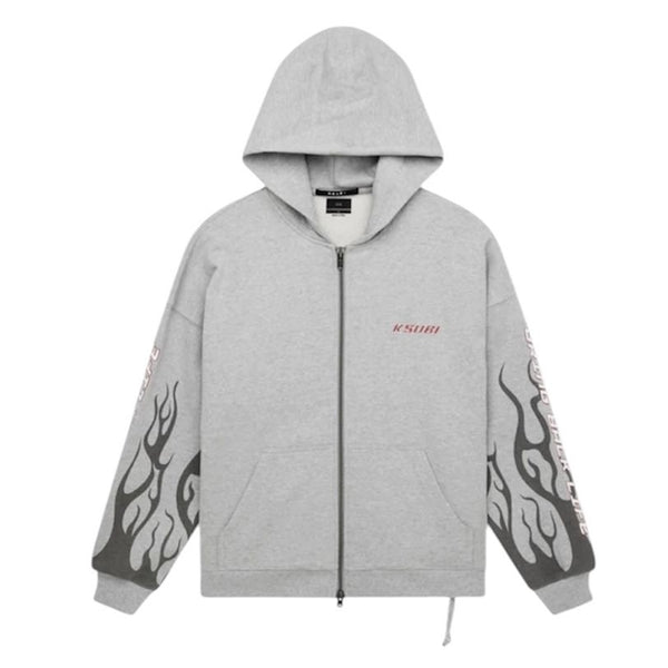 Ksubi Stinger Ekcess Zip Up (Grey Marble) - Preowned