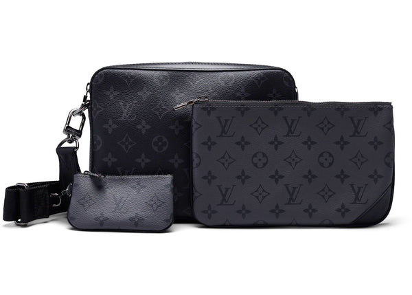 Louis Vuitton Trio Messenger Monogram Eclipse Reverse Gray - Preowned