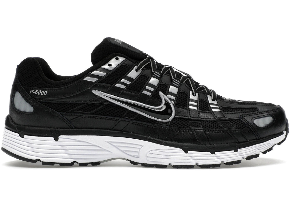 Nike P-6000 Black White Metallic Silver - Preowned