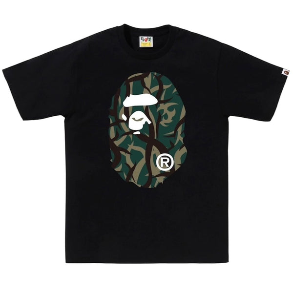 Bape Trial Camo Big Ape Head Tee (Black/Green)