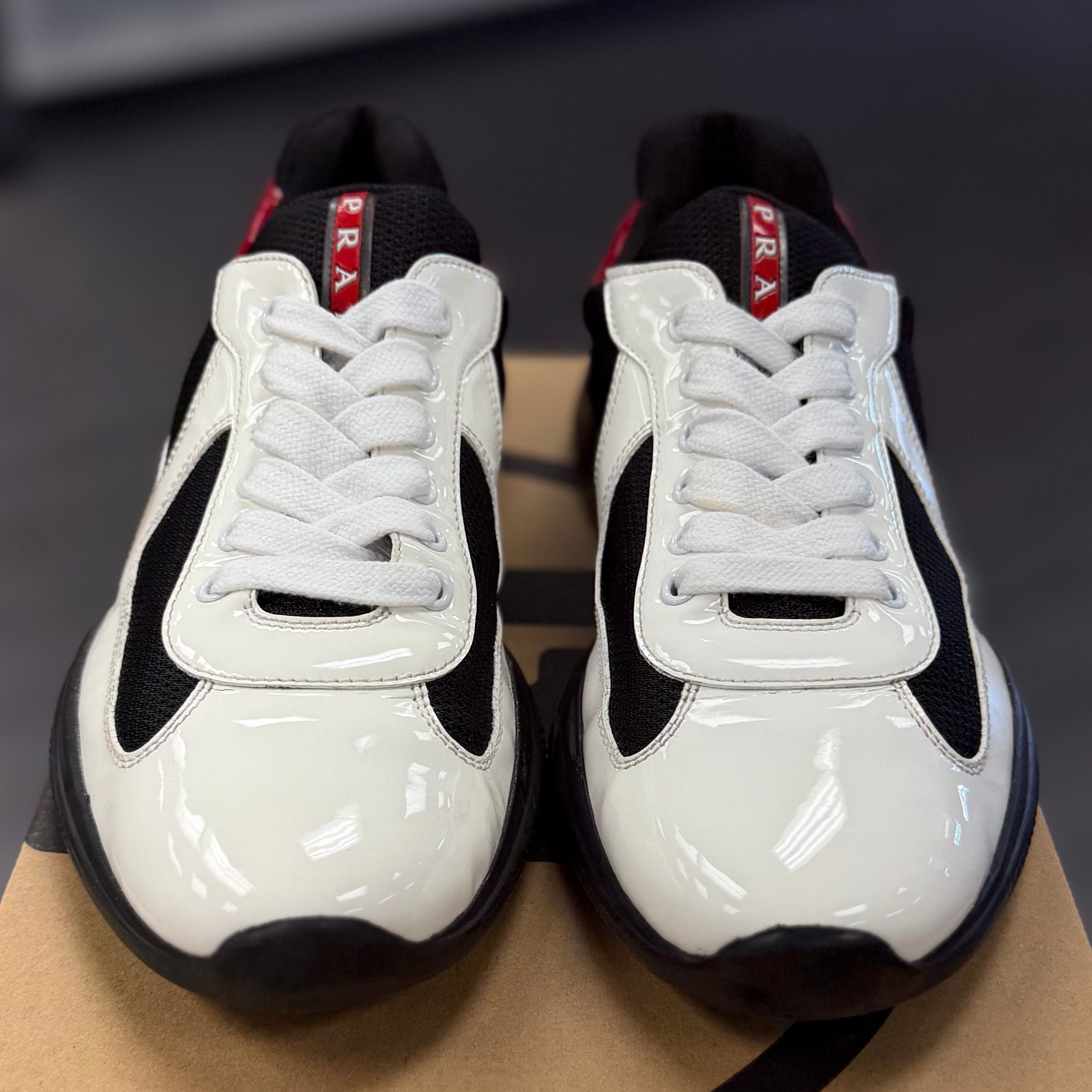 Prada America's Cup White Black Red - Preowned