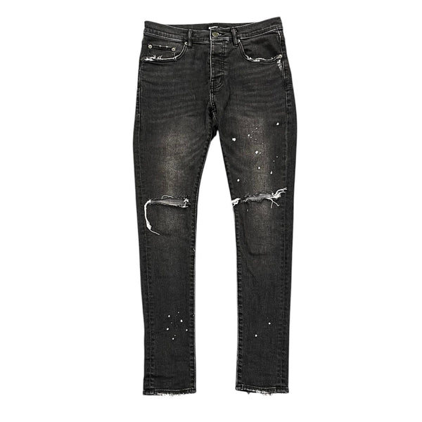 Purple Brand P001 Black Overspray Jean  - Preowned