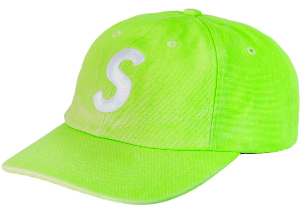 Supreme Pigment Canvas S Logo 6-Panel Lime - Preowned