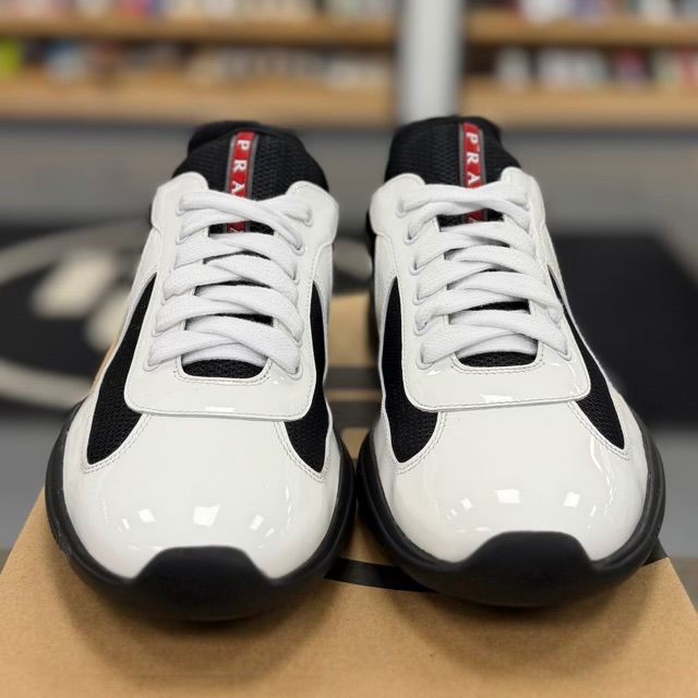 Prada America Cup White Red Black - Preowned