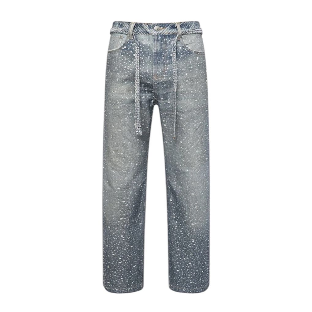 Birth Of A Royal Child 3D Swarovski Diamond Boro Denim (Blue)