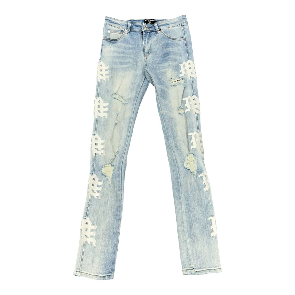 Mixed Emotion Monogram Jean (Blue) - Preowned