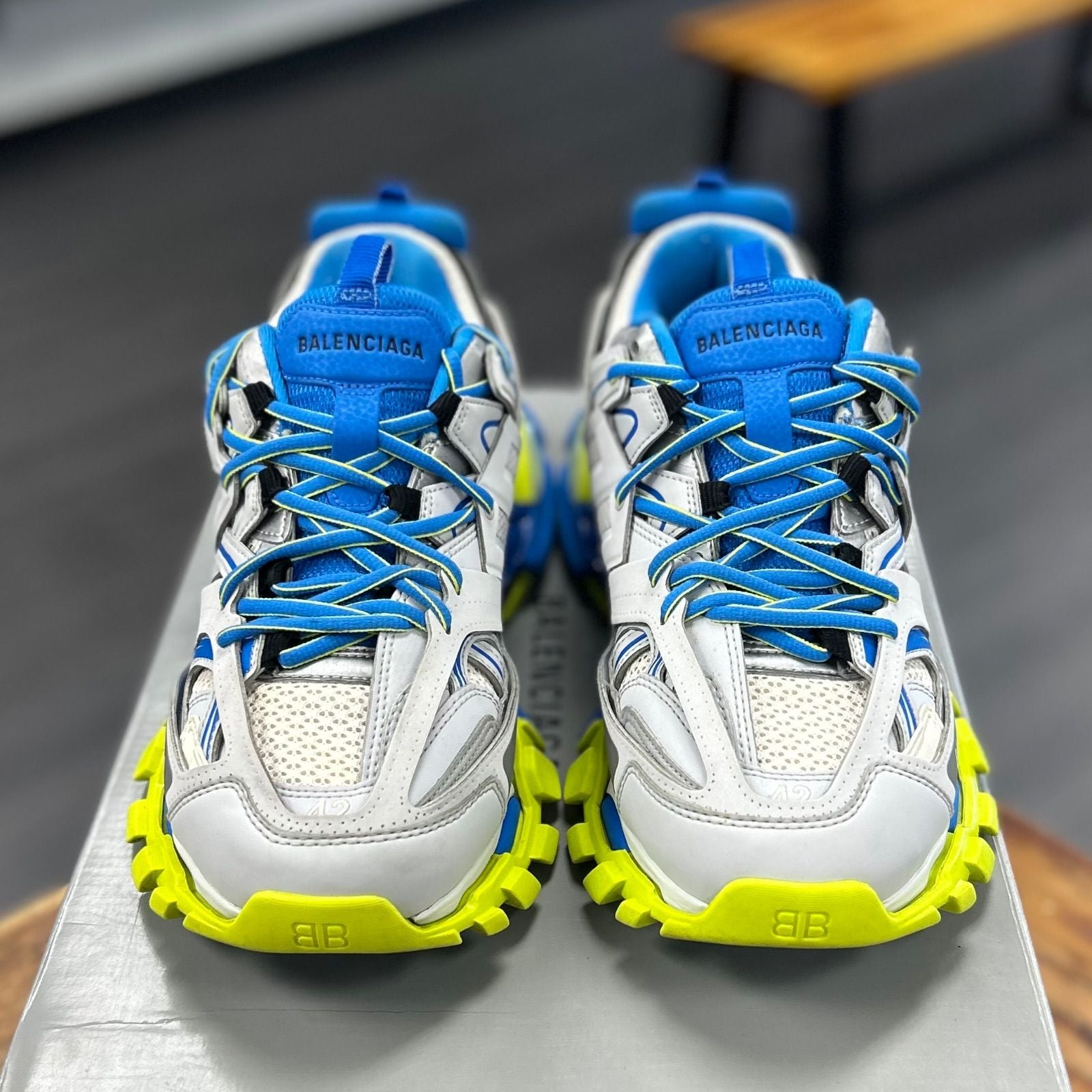 Balenciaga Track Gray Blue Yellow - Preowned