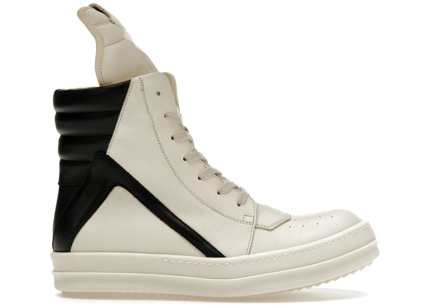 Rick Owens Geobasket Milk Black  - Preowned