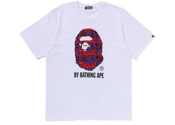 BAPE Graffiti Pattern By Bathing Ape Tee White