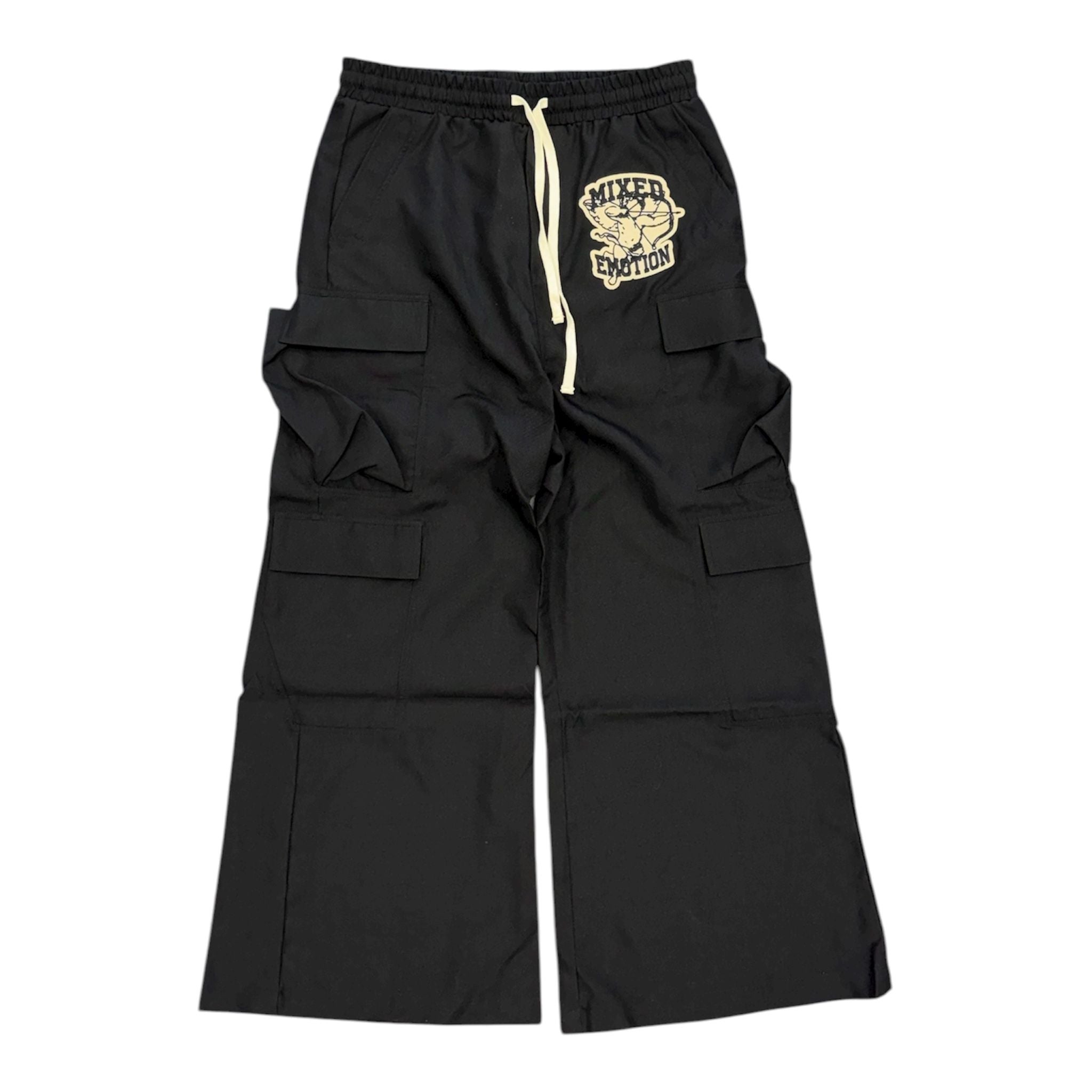 Mixed Emotion Wide Cargo Pant (Black)