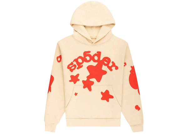 Sp5der Beluga Hoodie (Cream/Orange)